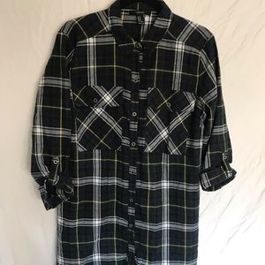 Forever 21 flannel long sleeve dress